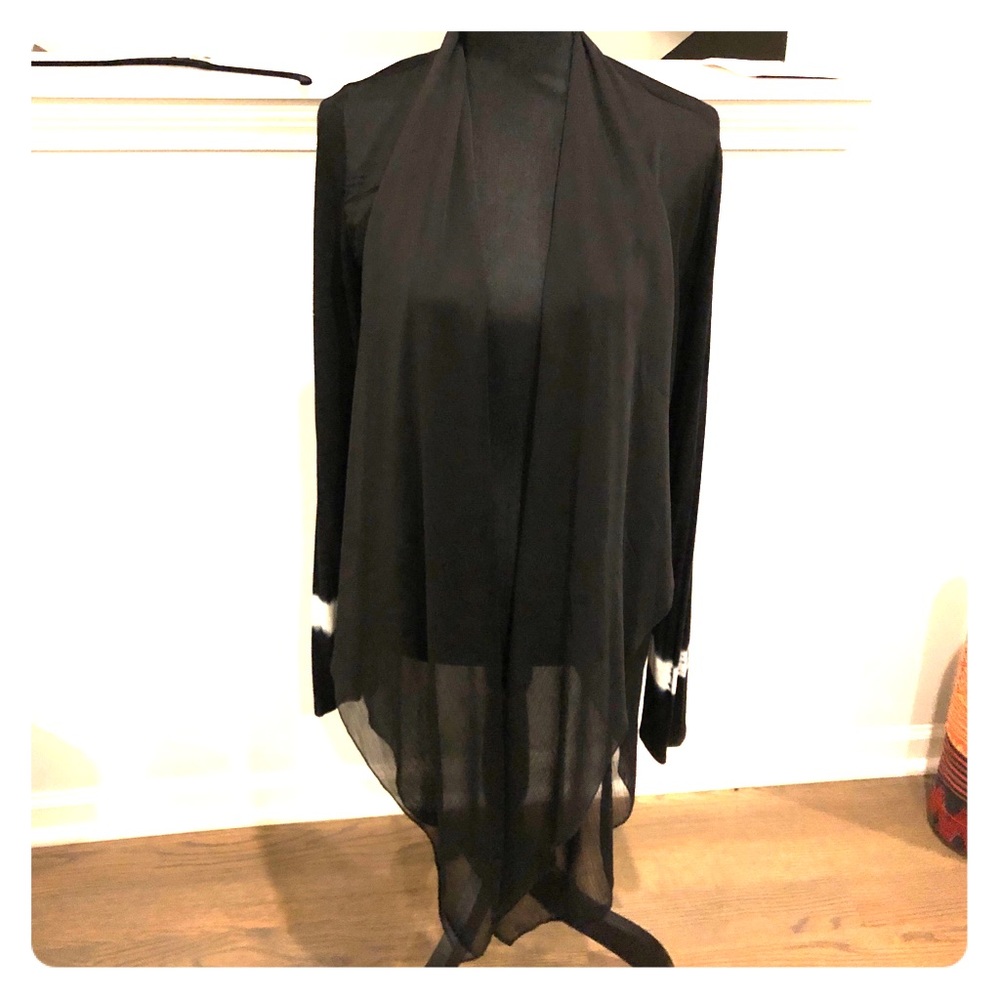 Black jacket with white details